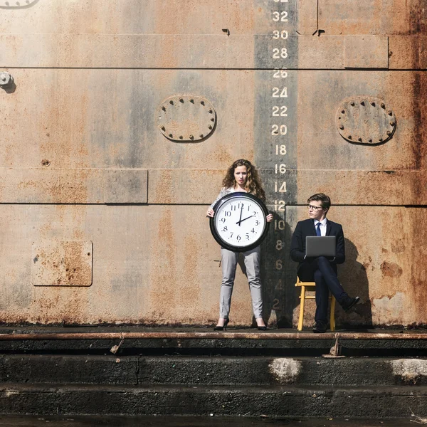 Gente de negocios con reloj Concepto — Foto de Stock