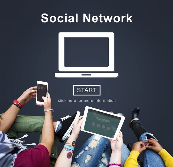 Концепция социальных сетей — стоковое фото