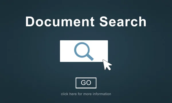 Modello con concetto di ricerca di documenti — Foto Stock
