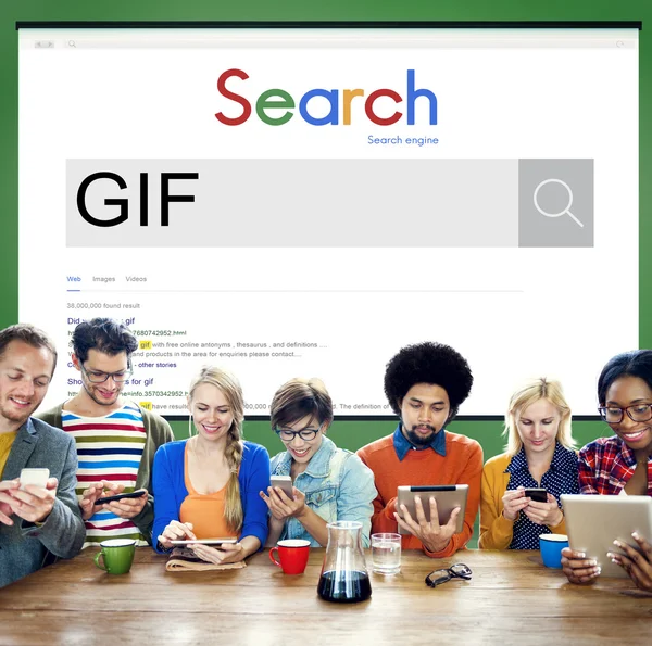 GIF Imágenes animadas Concepto gráfico — Foto de Stock