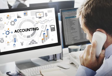 bilgisayar muhasebe monitör ile