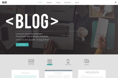 Blog, ana sayfa, sosyal medya ağı 