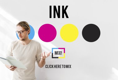 işadamı mürekkep ile çalışma