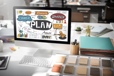 Monitör bilgisayarda planı