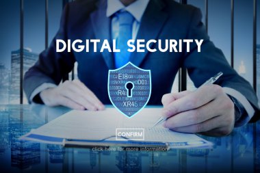 Belgelerle çalışan bir işadamı