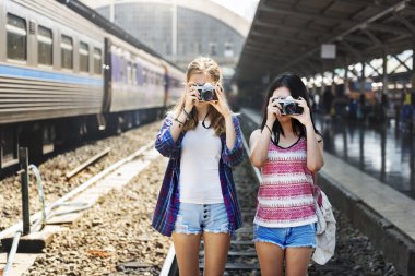 Kızlar fotoğrafçılar Traveling