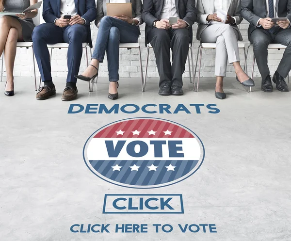 Business en Democraten stemming — Stockfoto