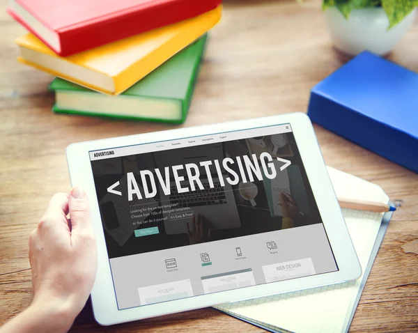 Campanha de Publicidade, Conceito de Branding Marketing — Fotografia de Stock