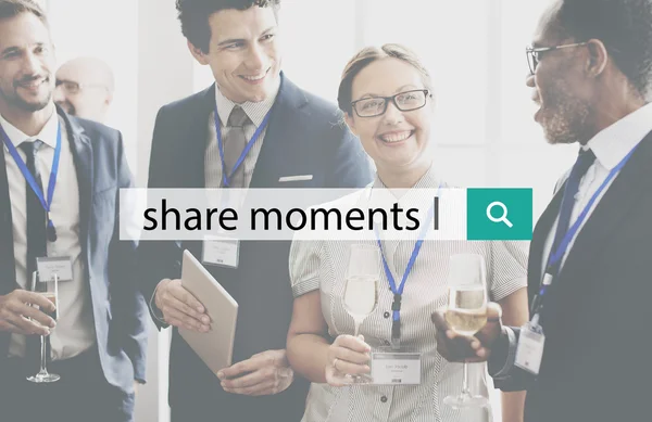 Equipo de negocios y compartir momentos — Foto de Stock