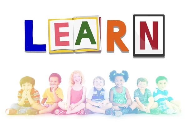 Diversity Children Sitting together — Stock Photo, Image