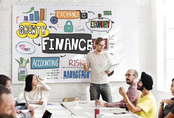 Business meeting with finance — Stock Photo, Image