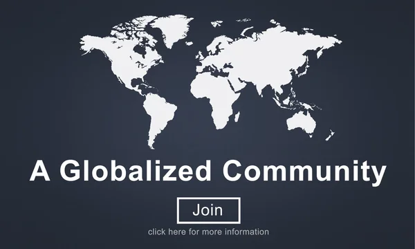 Šablona s konceptem globálního Společenství — Stock fotografie