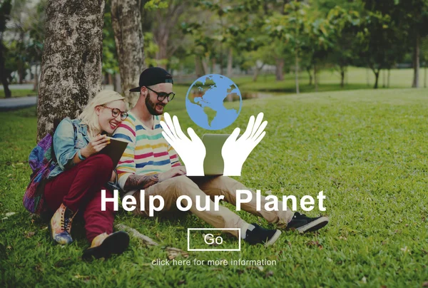 Hjälpa vår Planet miljö koncept — Stockfoto