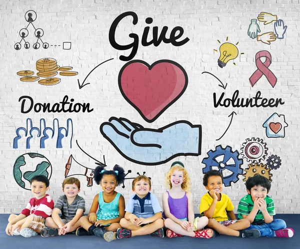 Diversity Children Sitting together — Stock Photo, Image