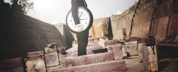 Businessman with clock Concept — Stock Photo, Image