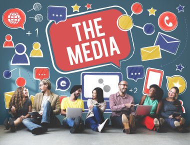 çeşitlilik arkadaşları duvar ile kitle iletişim araçları