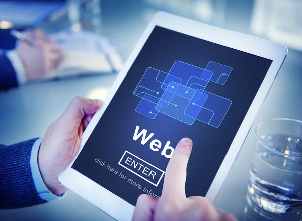 Site Web, Concept de réseautage Internet — Photo