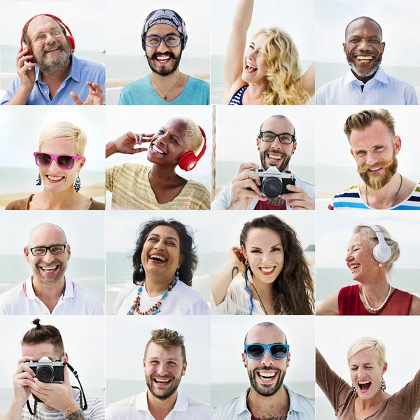 People Set of Faces — Stock Photo, Image