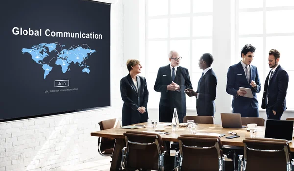 Verksamhet team och global kommunikation — Stockfoto