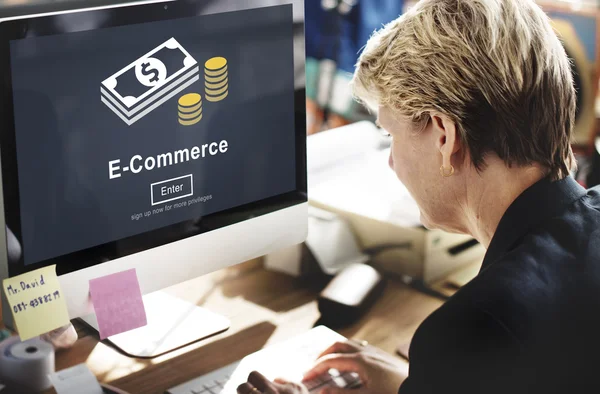 Business Woman working in office — Stock Photo, Image