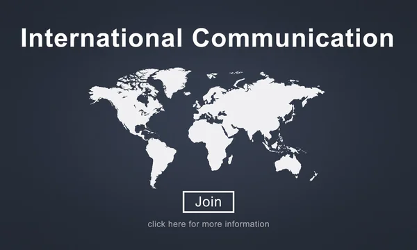 Sjabloon met internationale communicatieconcept — Stockfoto