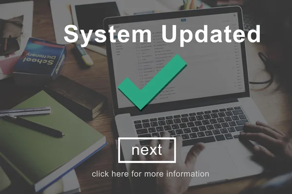 Systeem bijgewerkt, Upgrade Concept — Stockfoto
