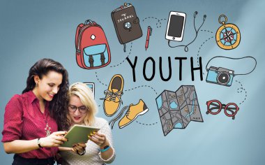  internet'te sörf kızlar