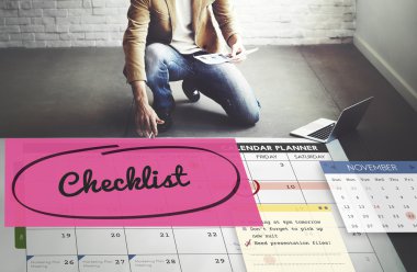 iş adamı kontrol listesi ile çalışma