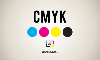 cmyk konsepti ile şablonu
