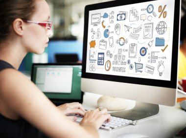 bilgisayar monitöründe bankacılık ile