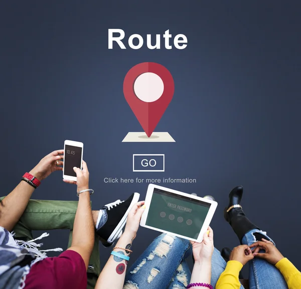 Route richting Concept — Stockfoto