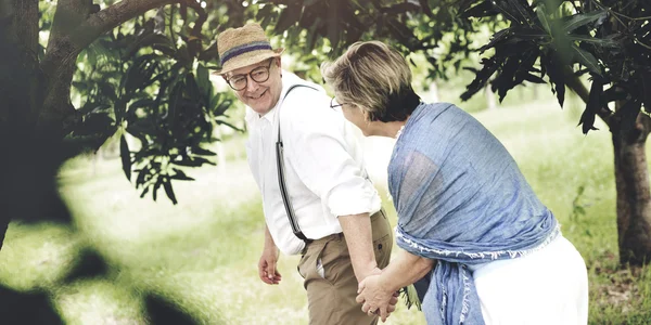 Pareja adulta mayor en concepto de amor — Foto de Stock