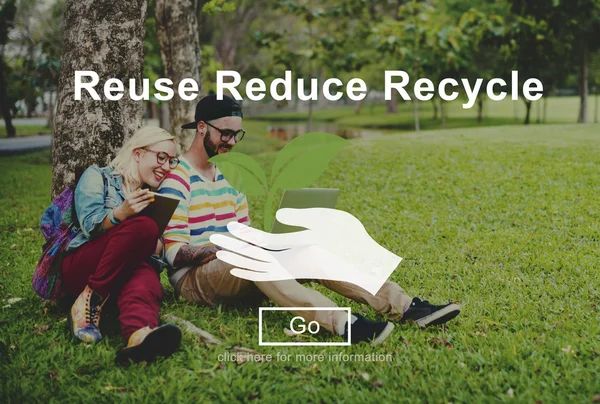 Wiederverwendung reduziert Recycling, Öko-Konzept — Stockfoto