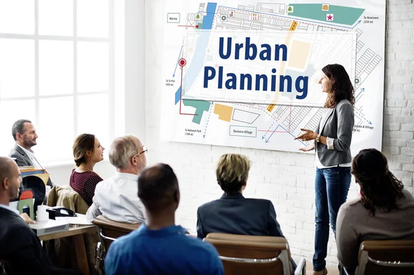 Business People and Urban Planning Concept — Stock Photo, Image