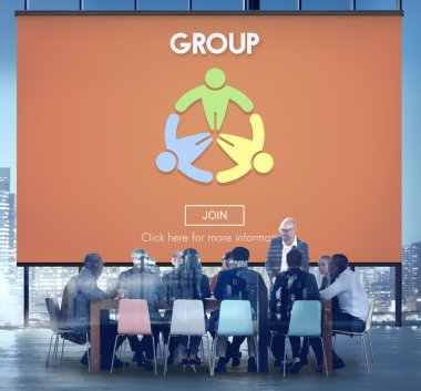 Toplantıda bir grup iş adamı