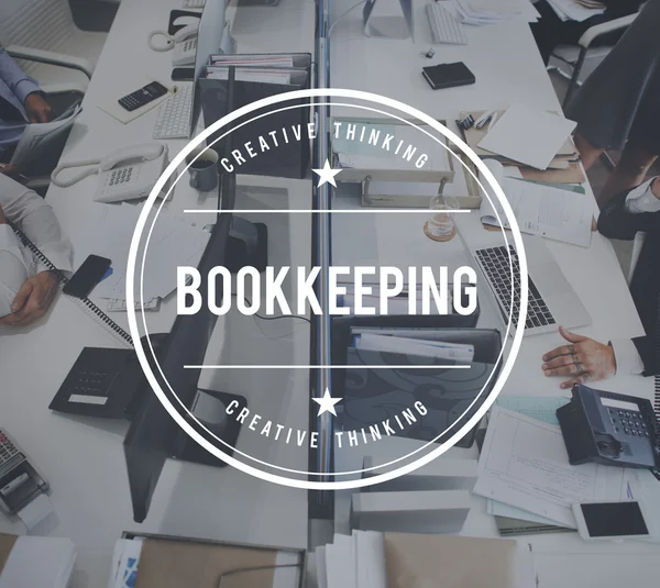 Time works with Bookkeeping — Stock Photo, Image