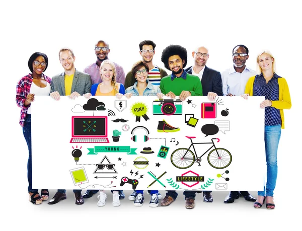 Diversity People Social Media Concept — Stock Photo, Image