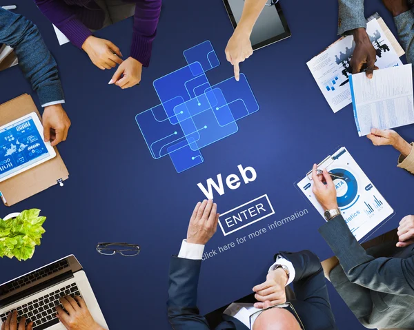 Web Website, Internet netwerken Concept — Stockfoto