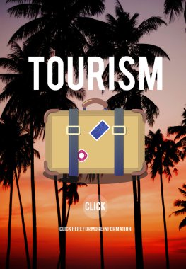 Siluet Hindistan cevizi hurma ağacı