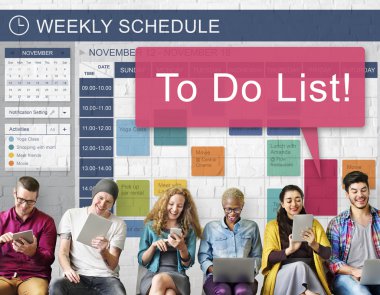 çeşitlilik insanlar ve Yapılacaklar listesi 