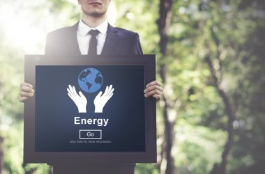 çerçeve ile ayakta işadamı