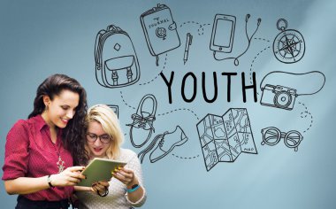  internet'te sörf kızlar