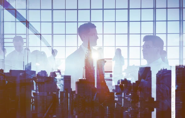 Silhouettes of Business group — Stock Photo, Image