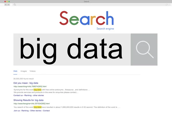 Big Data, concetto di archiviazione delle informazioni — Foto Stock