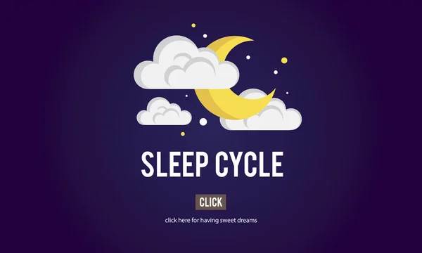 Modelo com conceito de ciclo de sono — Fotografia de Stock