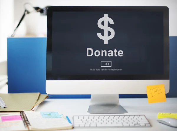Donare Cash Concept — Foto Stock