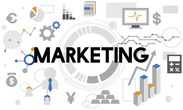 Plantilla con concepto de marketing — Foto de Stock