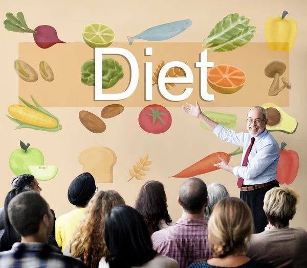 Persone a seminario con dieta — Foto Stock