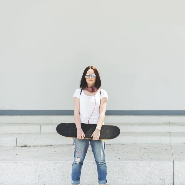 Konzept der Hipster-Skateboarder — Stockfoto