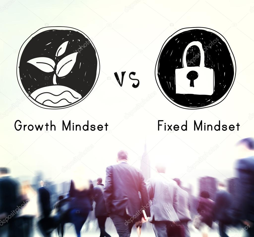 Growth Mindset vs Fixed Mindset Concept